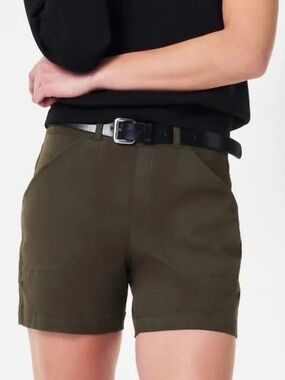 SPANX 6” Pull On Stretch Twill Shorts -Wine Color